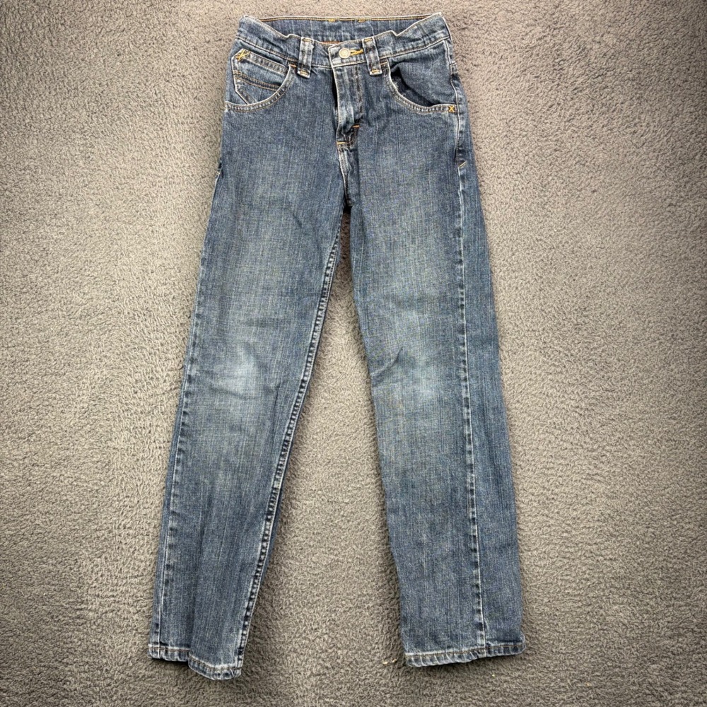 Wrangler Boys 12 Slim Blue Denim Straight Leg‎ Jeans 5SCBW52 Medium Wash